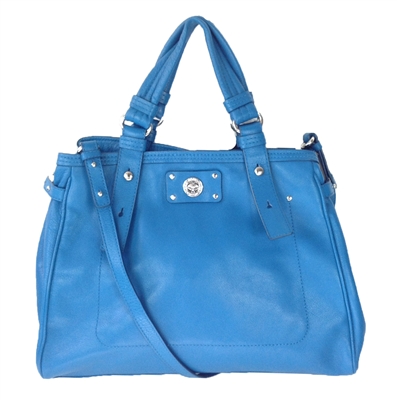 Marc by Marc Jacobs Totally Turnlock Lucy Leather Tote, Aquamarine