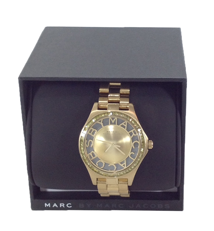 Marc by Marc Jacobs Henry Skeleton Glitz Watch, Golden display picture 3