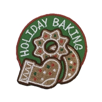 Holiday Cookie Baking Embroidered Iron On Patch Applique