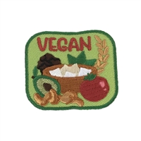 Vegan Foods Embroidered Iron On Patch Applique
