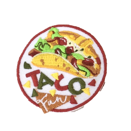 Taco Party Embroidered Iron On Patch Applique