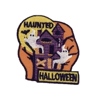 Haunted House Halloween Embroidered Iron On Patch Applique
