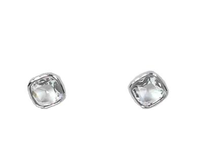 Michael Kors Clear Cushion Cut Stud Earrings