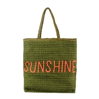 Alex Max Sunshine Woven Jute Tall Tote Beach Bag