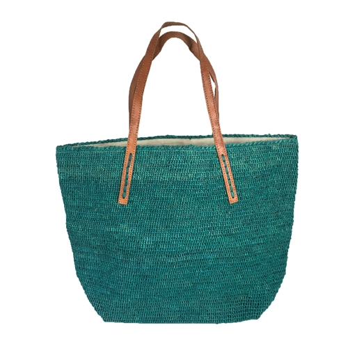 Mar Y Sol Portland Crocheted Raffia Carryall Tote Bag