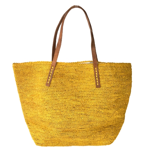 Mar Y Sol Portland Crocheted Raffia Carryall Tote Bag