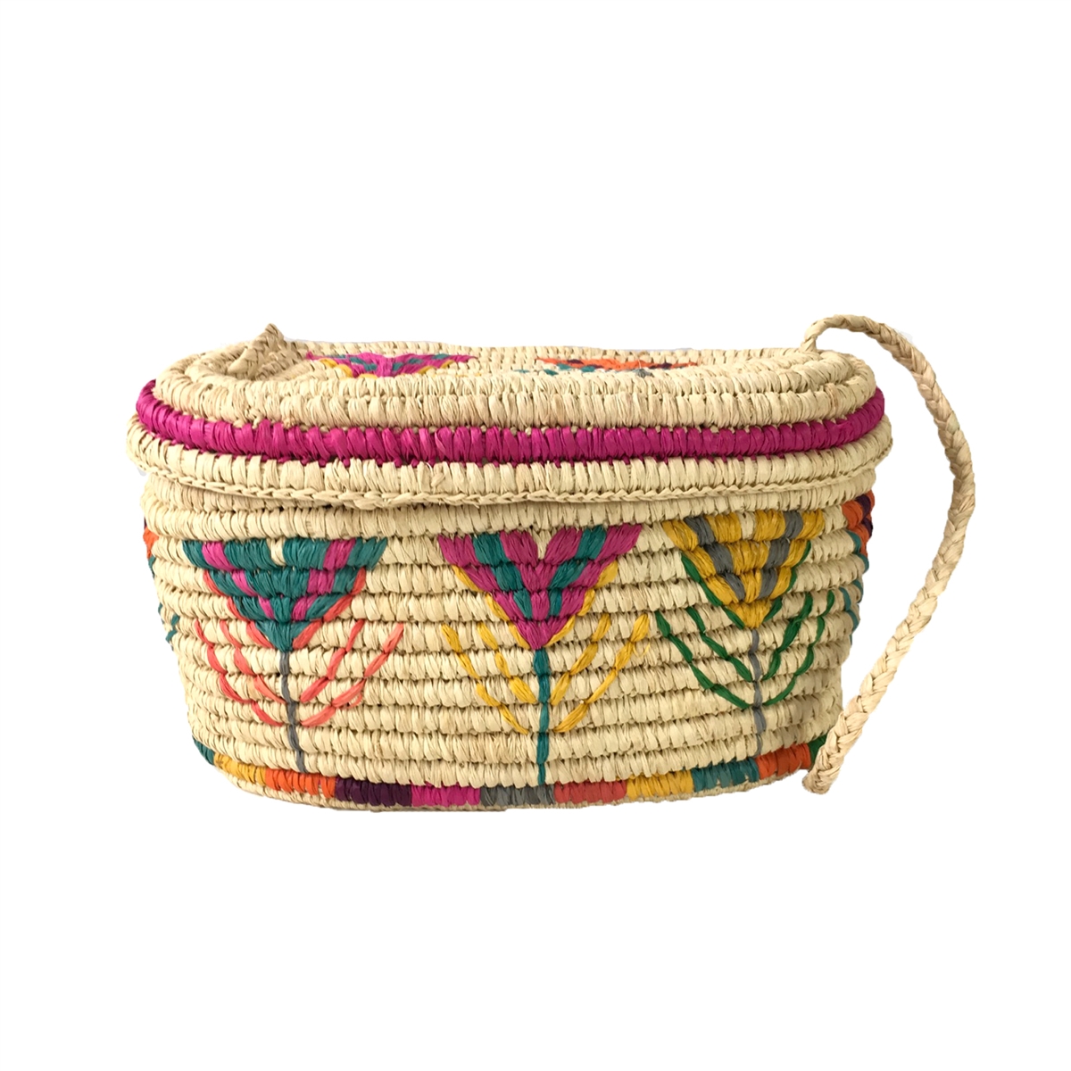 Mar Y Sol Esmerelda Woven Raffia Basket Shoulder Bag, Natural