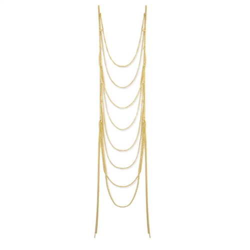 Zad Jewelry Chain Ladder Statement Necklace
