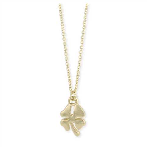 Zad Jewelry Lucky Shamrock Mini Charm Pendant Necklace