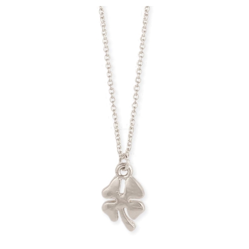 Zad Jewelry Lucky Shamrock Mini Charm Pendant Necklace