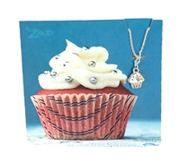 Zad Jewelry 'Sweets' Cupcake Mini Pendant Necklace