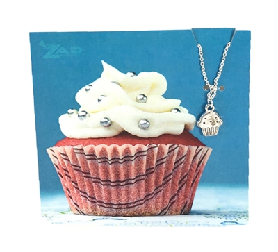Zad Jewelry 'Sweets' Cupcake Mini Pendant Necklace