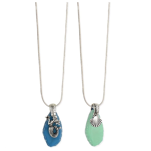 Mermaid Sea Life Stone Necklace