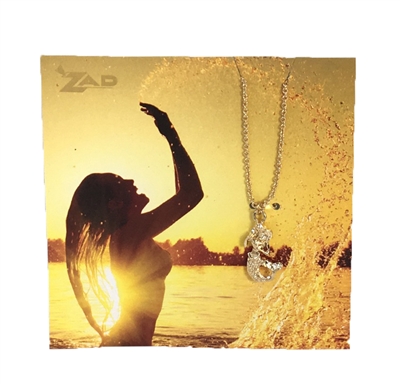 Zad Jewelry 'Mer-mazing' Mermaid Mini Pendant Necklace