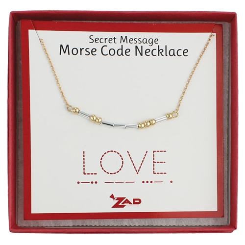 Zad Jewelry Love Morse Code Secret Message Necklace