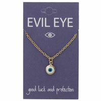 Purifying White Evil Eye Bead Charm Pendant Necklace