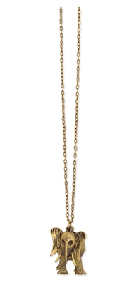 Zad Jewelry Movable Elephant Pendant Long Necklace
