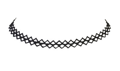 Zad Jewelry Zig Zag Crochet Choker Necklace