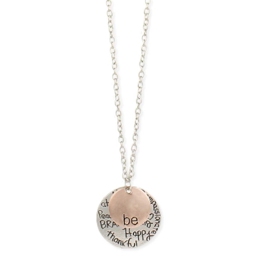 Be... Words of Wisdom Inspirational Pendant Necklace