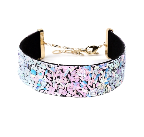Amrita Singh Mila Iridescent Wide Chocker Necklace