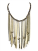 Amrita Singh Xoco Multi-Tone Fringe Chain Necklace: Boho Chic Statement Jewelry for Women
