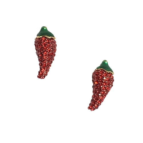 Kate Spade Haute Stuff Pave Chili Pepper Studs Earrings