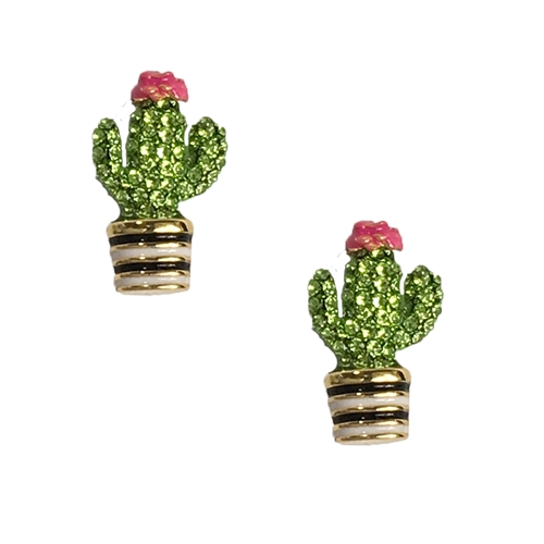 Kate Spade Pave Cacti Cactus Studs Earrings