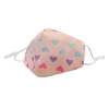 OMG! Reusable 3D Heart Print Face Mask with Filter Pocket, Pink Fabric Face Covering for Women