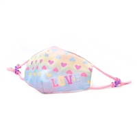 Love Pastel Tie Dye Reusable Face Covering with Interior Pocket