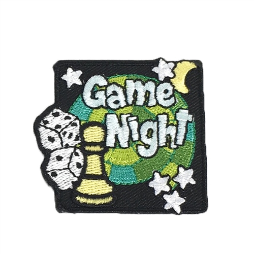 Game Night Embroidered Iron On Patch Applique