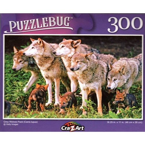 PuzzleBug Grey Wolves Pack 300 Small Pc Jigsaw Puzzle