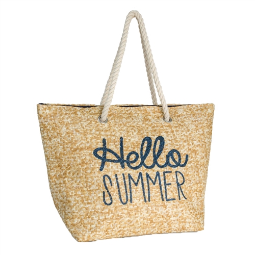 Hello Summer Beach Bag Packable Large Tote