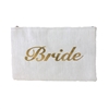 Magid Bride Script Bridal Straw Clutch