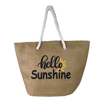 Magid Hello Sunshine Packable Large Straw Tote