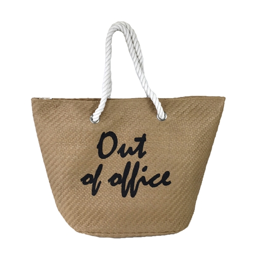 Magid Out Of Office Packable Large Straw Tote