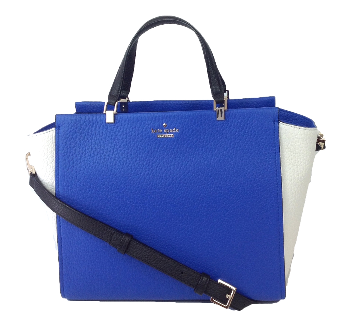 Kate Spade Chelsea Square Hayden Large Leather Satchel, Blue Multi
