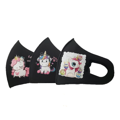 Kids Unicorns Reuseable Face Covering with Valve