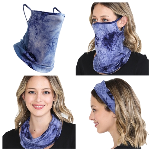 Tie Dye Convertible Neck Gaiter Scarf Face Covering