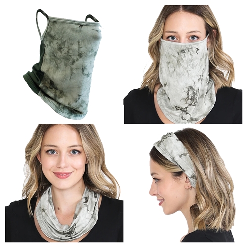 Tie Dye Convertible Neck Gaiter Scarf Face Covering