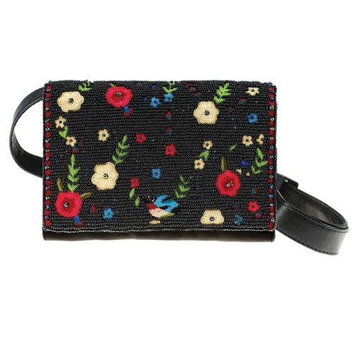Mary Frances Buds Forever Floral Beaded Convertible Belt Bag Crossbody