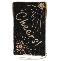 Mary Frances Cheers Toasted Beaded iPhone Crossbody
