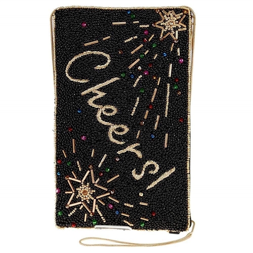 Mary Frances Cheers Toasted Beaded iPhone Crossbody