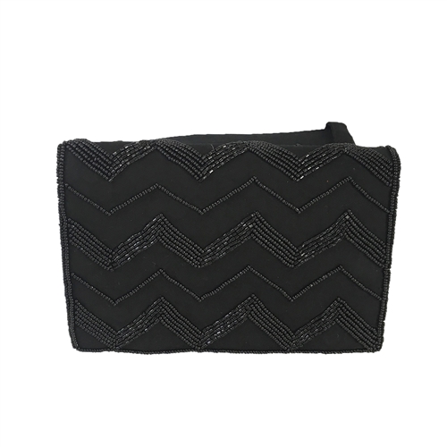 Mary Frances Zig Zag Beaded Belt Bag Waist Pack