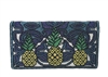 Mary Frances Pina Colada Beaded Pineapple Convertible Clutch Tropical Statement Crossbody Bag