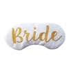 Sleepy Cottage Bride Gold Script Satin Sleep Mask
