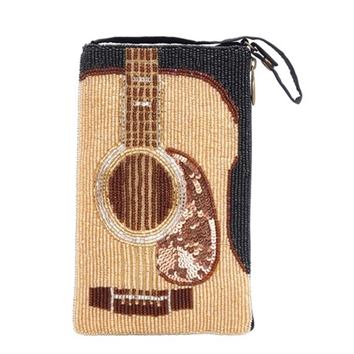 Country Rocker Guitar Club Bag Beaded Phone Crossbody