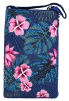 Mahalo Floral Club Bag Beaded Phone Crossbody