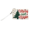 Merry Christmas Cheer Beaded Holiday Mingle Wristlet Phone Crossbody