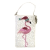 Santa Flamingo Beaded Club Bag Holiday Phone Crossbody