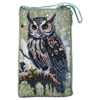 Majestic Owl Bag Beaded Phone Convertible Crossbody